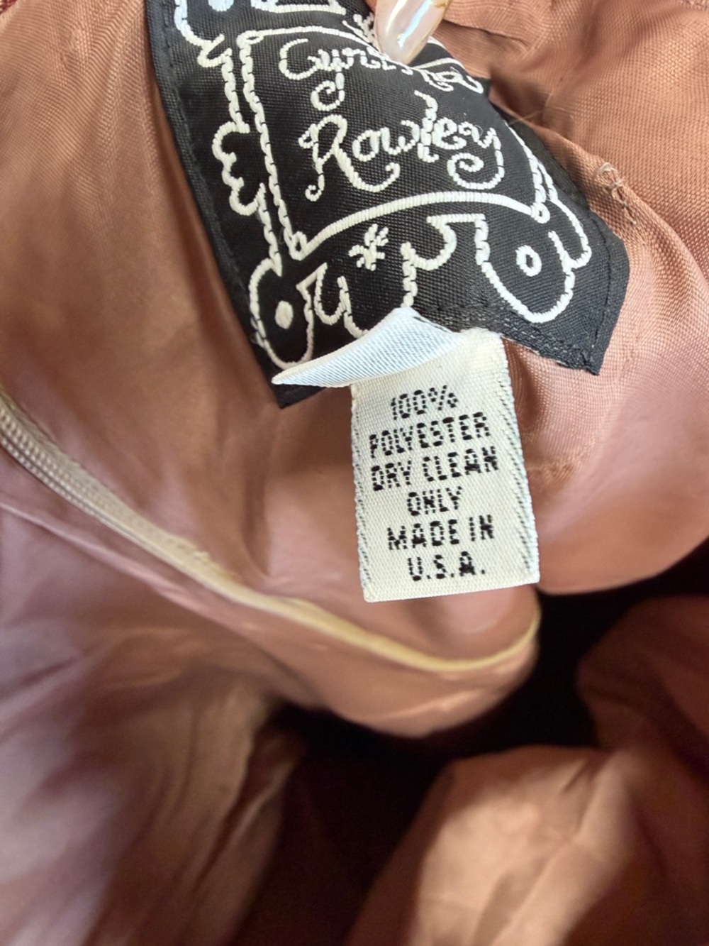 Vintage Cynthia Rowley Strapless Floral Blush Pink Lined Dress - Size 12 - Picture 5 of 5